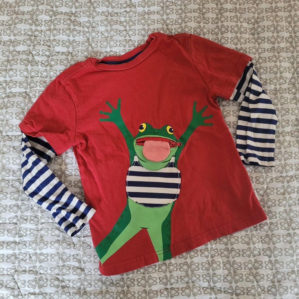 Mini Boden | Interactive Frog Shirt | 2/3Y